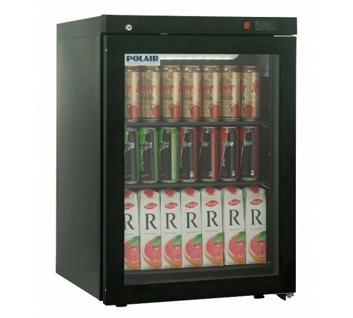 Шафа холодильна зі скляними дверима Polair DM102-Bravo чорн з замк