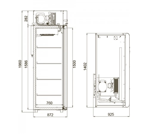 Шкаф холодильний Polair CV114-Sm-Alu