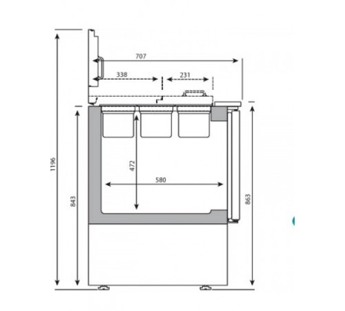 Саладетта – 1,4 x 0,7 м
