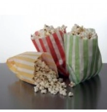 Пакет паперовий для попкорну 7.28 з червоною смугою