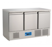 Стіл для піци холодильний BRILLIS G-PS903V | 3 двері, Граніт, GN