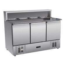 Холодильний стіл-саладетта BRILLIS PS903 | 3 двері, гранітна стільниця | Гарантія 2 роки