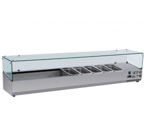 Вітрина холодильна для топінгу BRILLIS VRX1400/330G | 1.4 м, 6xGN 1/4