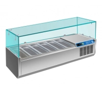 Вітрина холодильна для топінгу BRILLIS G-VRX1400/330FG | 1.4 м, 6xGN 1/4