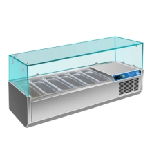 Вітрина холодильна для топінгу BRILLIS G-VRX1400/330FG | 1.4 м, 6xGN 1/4