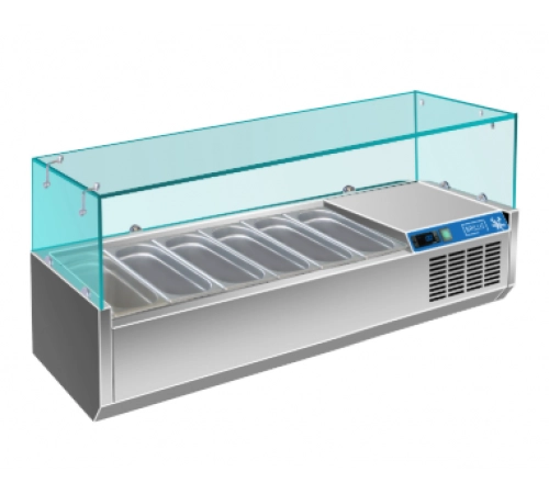Вітрина холодильна для топінгу BRILLIS G-VRX1400/330FG | 1.4 м, 6xGN 1/4