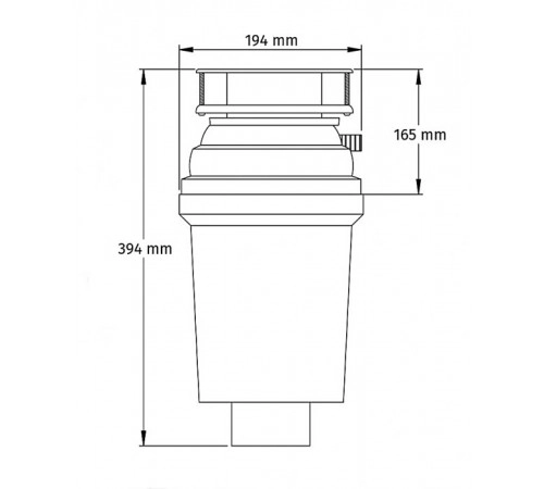 Подрібнювач харчових відходів з пневматичним перемикачем WDU-3ASEU 550W