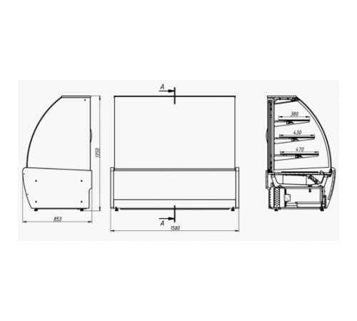 Вітрина кондитерська VDL158