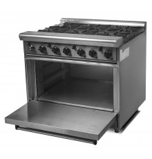 Плита газова 6-ти конфоркова з духовкою GR 6-36 Customheat