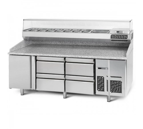 Холодильний стіл для піци - 1,9 x 0,7 м