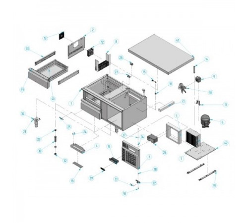 Холодильний стіл GGM Gastro KUI106-1,0 x 0,6м
