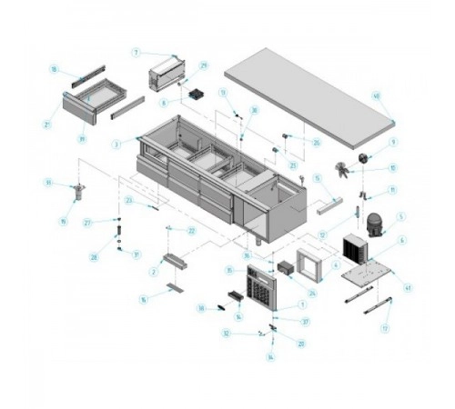 Холодильний стіл KUI206 - 2,0 x 0,6м