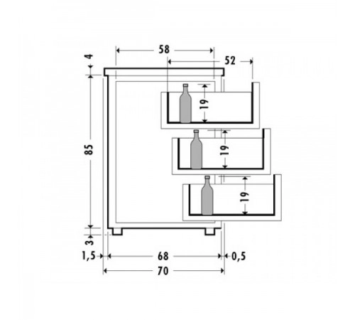 Блок ящиків: 1/3 + 1/3 + 1/3 SBA131313