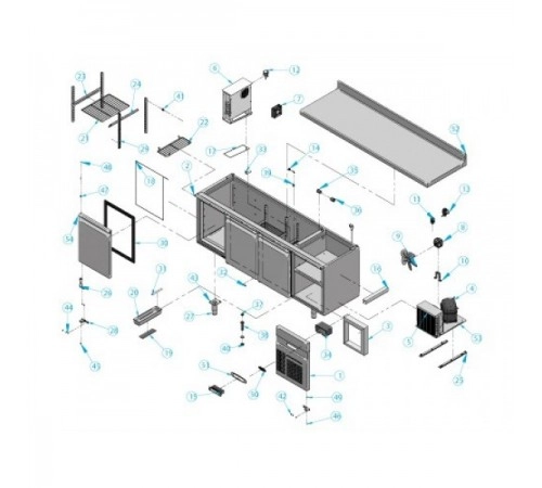 Холодильний стіл для напитків - 2,0 x 0,6 м BGI206