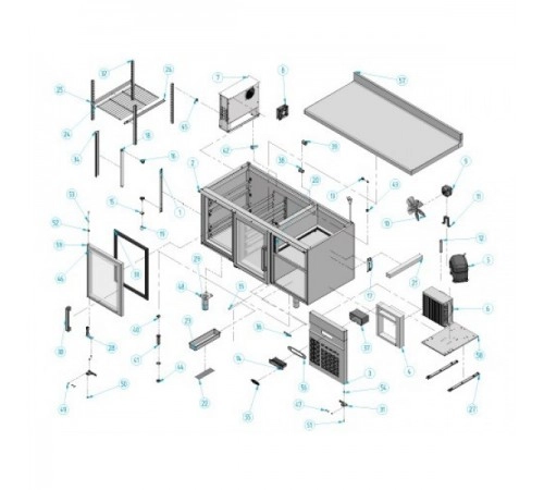 Холодильний стіл для напоїв – 1,5 x 0,7 м BGI156