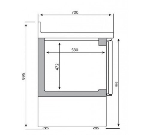 Холодильний стіл для напоїв – 1,5 x 0,7 м BGI157M