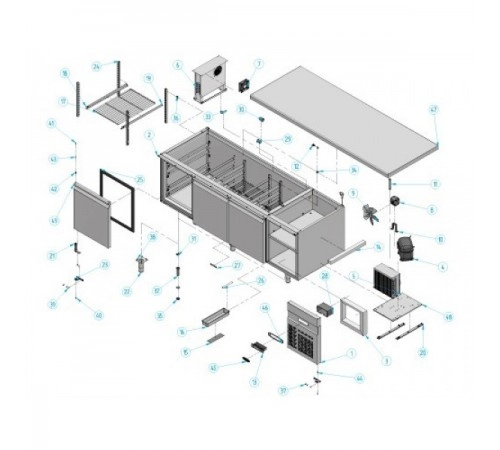 Холодильний стіл для випічки - 2,2 x 0,8 м BKI228