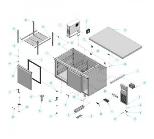 Холодильний стіл для випічки - 1,6 x 0,8 м BKGI168