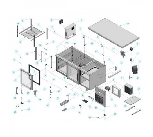 Холодильний стіл для напоїв – 1,6 x 0,8 м BGI168G