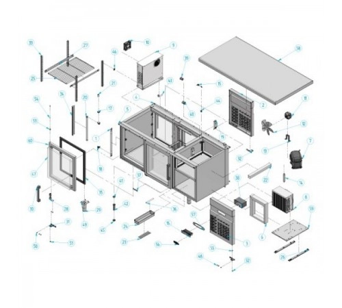 Холодильний стіл для напитків - 1,6 x 0,8 м BGI168GB