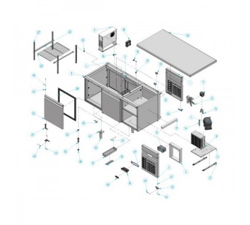 Холодильний стіл для випічки - 1,6 x 0,8 м BKGI168B