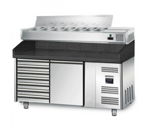 Холодильний стіл для піци - 1,5 x 0,8 м