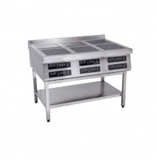 Індукційна плита Tehma 6-конфоркова підлогова 2.8 кВт