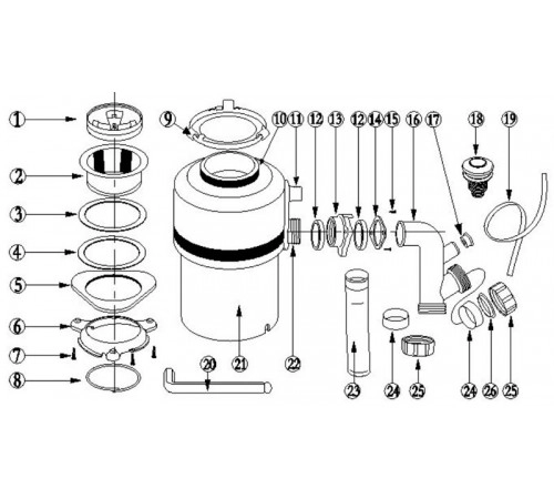 Подрібнювач відходів FROSTY BS-018