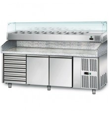 Холодильний стіл для піци - 2,0 x 0,8 м