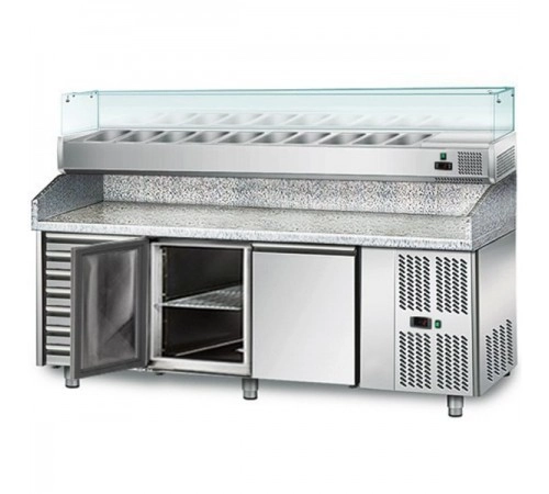 Холодильний стіл для піци - 2,0 x 0,8 м