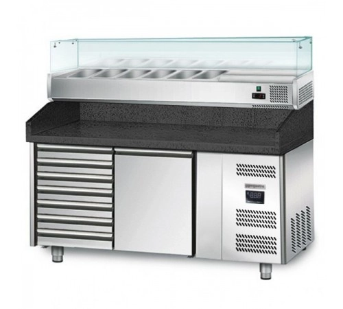 Холодильний стіл для піци - 1,5 x 0,8 м