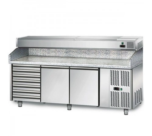 Холодильний стіл для піци - 2,0 x 0,8 м