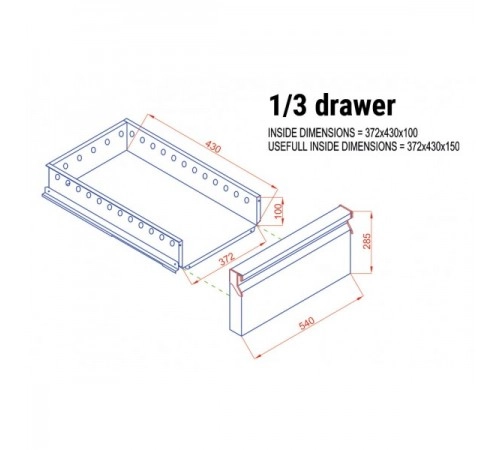 Холодильний стіл барний - 1,6 x 0,6 м BGKF156A #SBGKF13