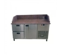 Холодильний стіл з гранітною стільницею 1 двері і 2 ящики 3 борти