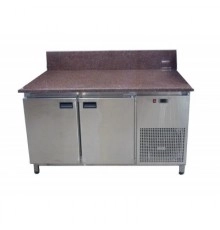 Холодильний стіл з гранітною стільницею 2 двері, задній борт.