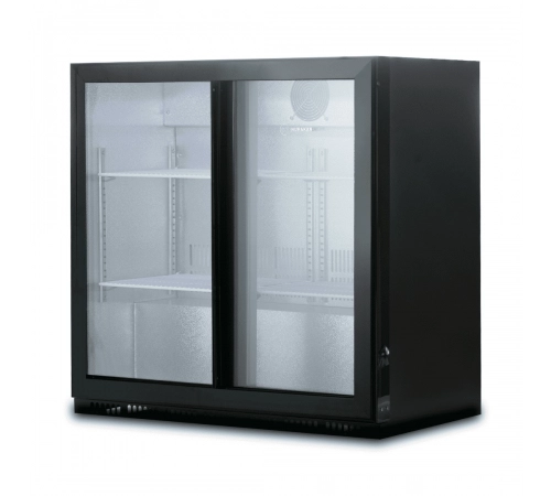 Шафа барна холодильна Hurakan HKN-DB205S на 200 л, скляні розсувні двері 865 мм