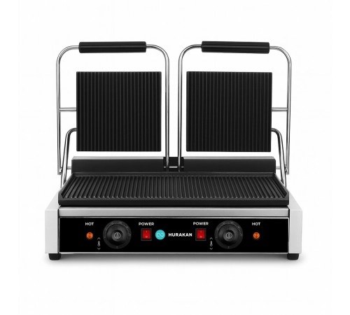 Гриль контактний Hurakan HKN-PE44R подвійний ребро