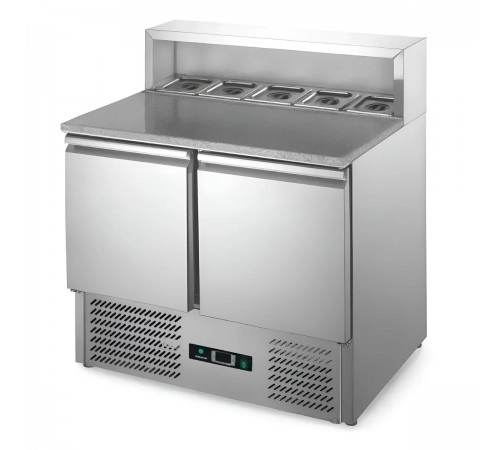 Саладета Hurakan HKN-GXSD2GN 2-х дверна з гранітною поверхнею