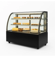 Вітрина кондитерська холодильна Hurakan HKN-LPD210 Black (1,2 м, кругла)