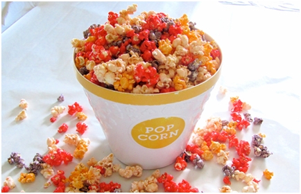 Апарат для попкорну різнокольоровий попкорн