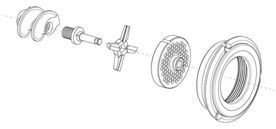 Стандартний ріжучий механізм м'ясорубки